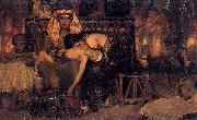 Sir Lawrence Alma-Tadema,OM.RA,RWS Death of the Pharaoh's firstborn son oil painting